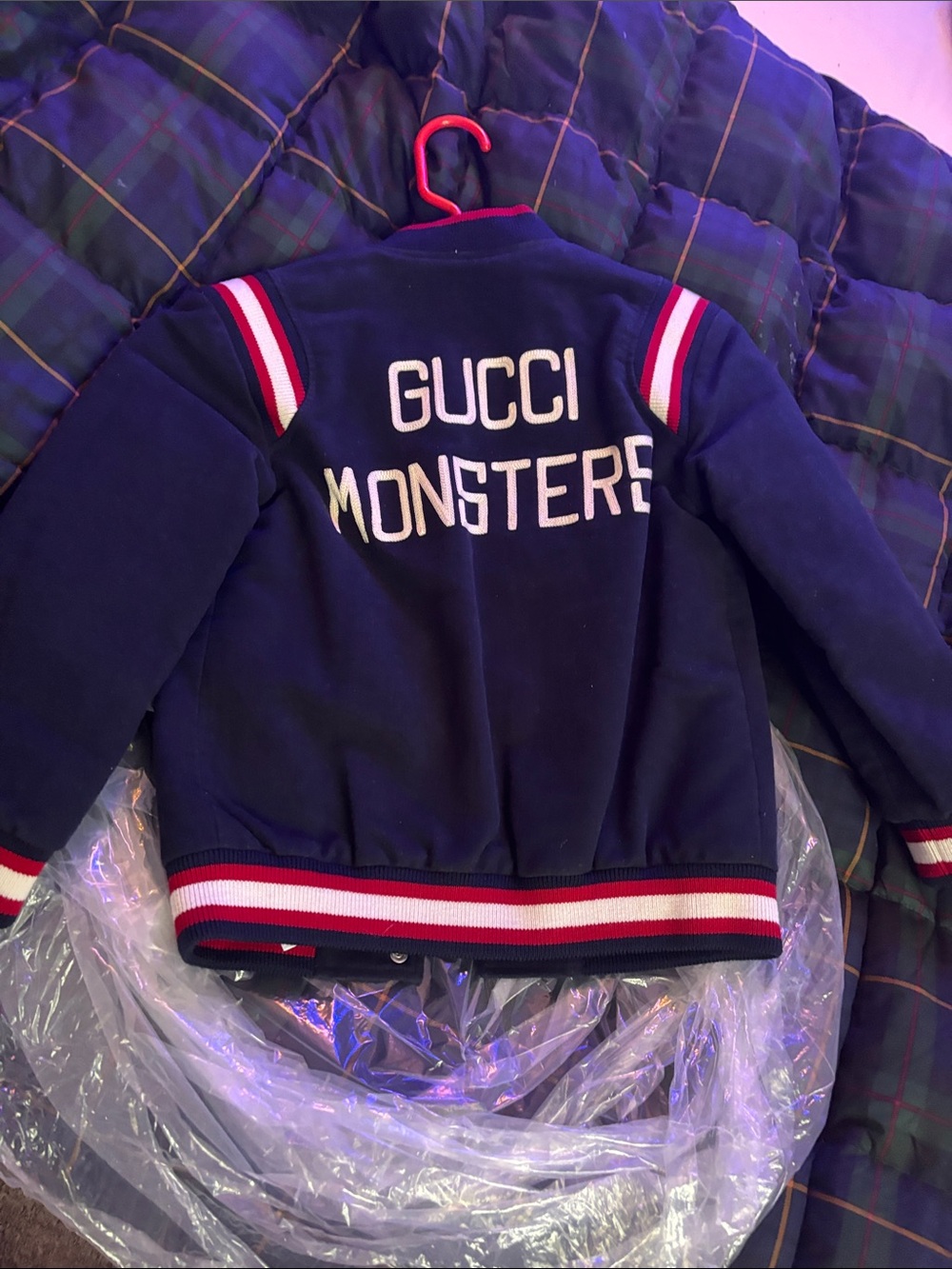 Gucci Kids Navy Jacket with Red and White Trim - Picture 3 of 4